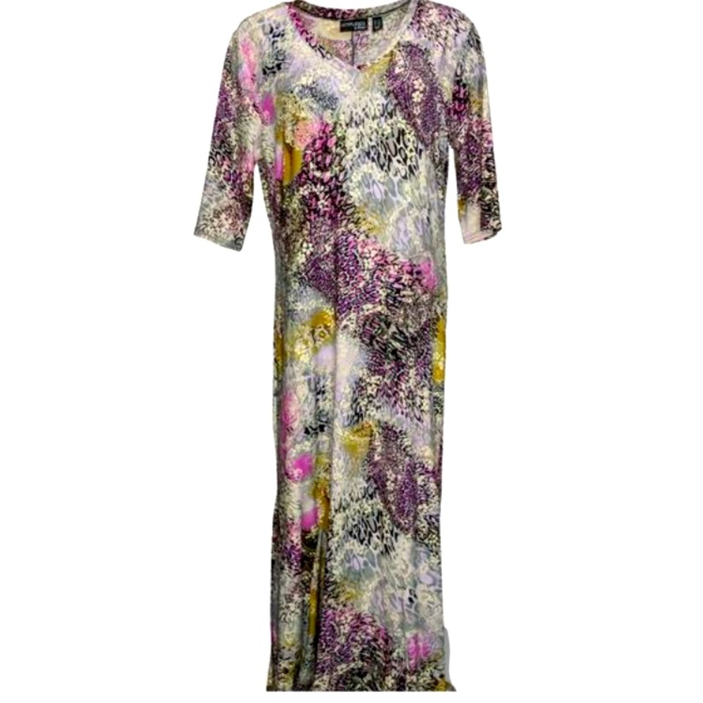 Attitudes by Renee Women's Dress Sz 2XLP  Como
Jersey Godet Midi Purple A561740